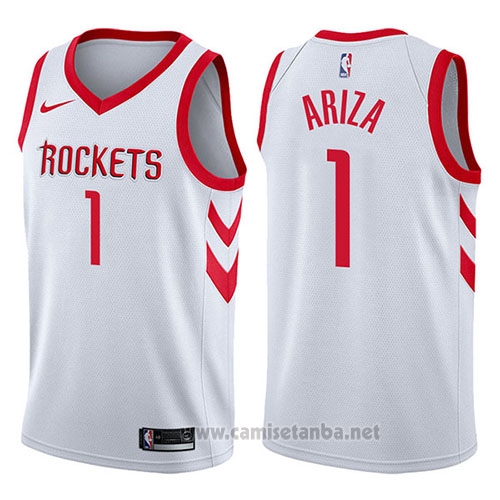 Camiseta Houston Rockets Trevor Ariza #1 Swingman Association 2017-18 Blanco